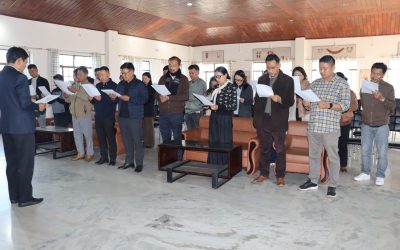 Officials and staff from the Directorate of Industries & Commerce, Government of Nagaland at the National Voters Day (NVD) Pledge reading programme